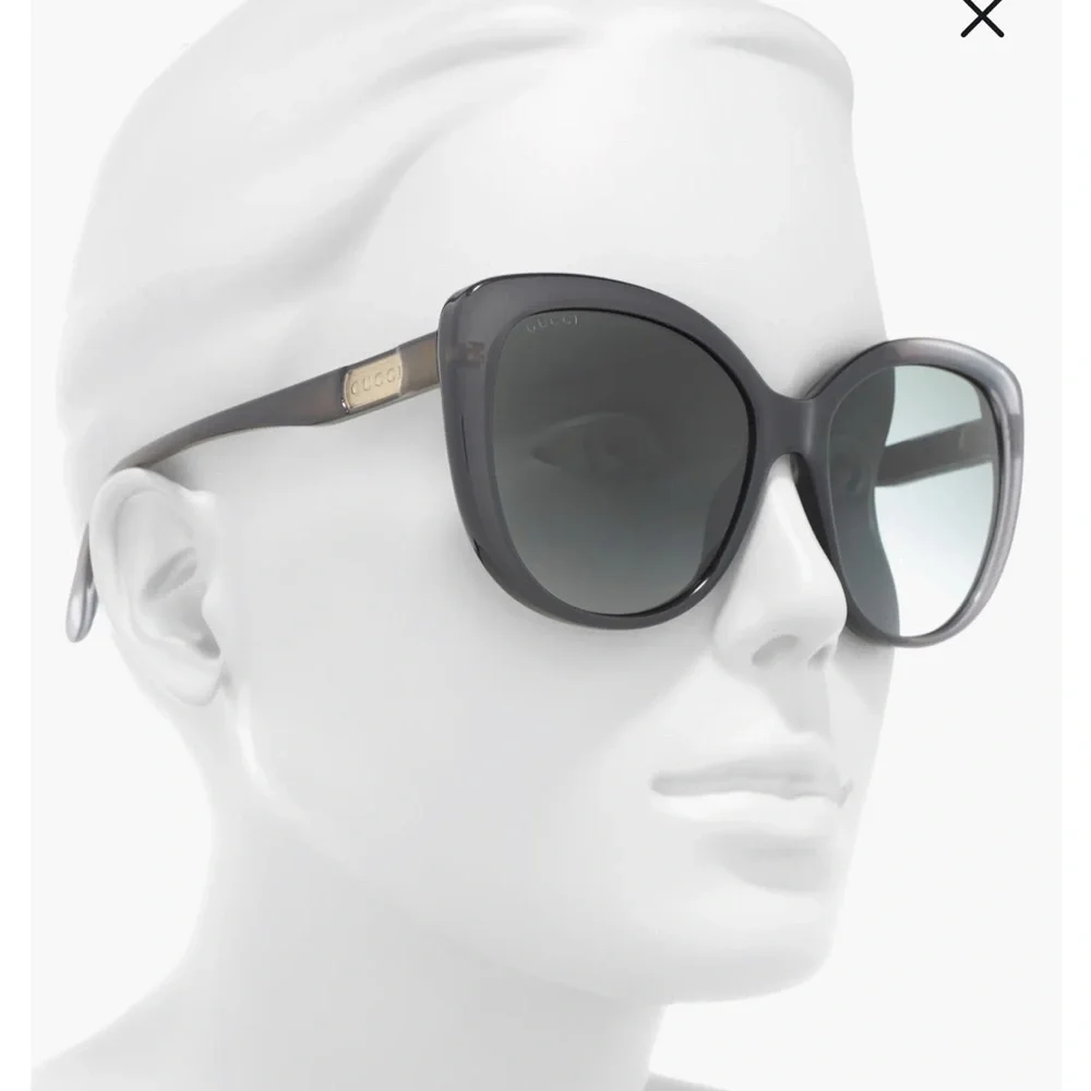 Authentic Gucci Grey Cat Eye Sunglasses - Picture 3 of 6
